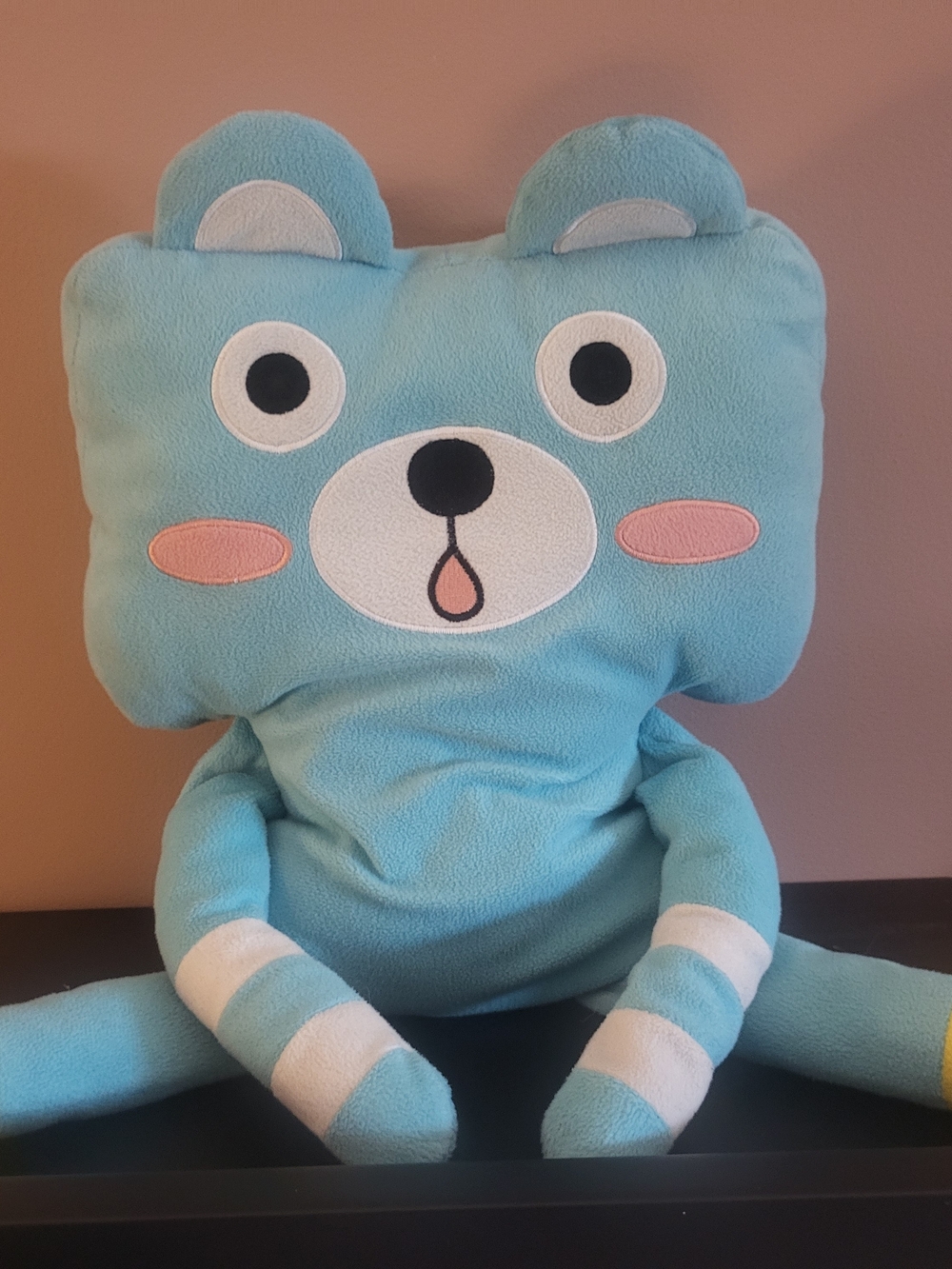 Kids Blue Bear Plush Pajama Pillow